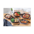 Food Trays, Containers, and Lids | Pactiv Corp. 0CN846160000 EarthChoice MealMaster 8.13 in. x 6.5 in. x 1 in. 16 oz. Plastic Container - Black (252/Carton) image number 6