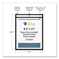 Office Jansan | C-Line 46911 Super Heavy-Duty Top Load 8.5 in. x 11 in. Insert Stitched Shop Ticket Holders - Clear Front, Black Border (25/Box) image number 3