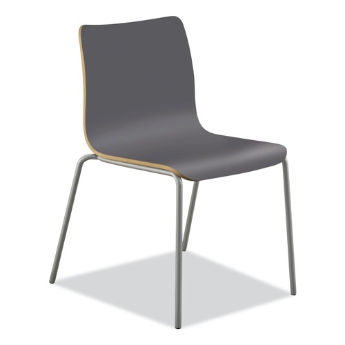 Office & Office Supplies | HON HRUCK1L.S.PR8 18 in. Seat Height Supports Up to 300 lbs. Charcoal Seat/Back Ruck Laminate Chair - Silver Base image number 0