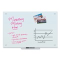 White Boards | U Brands 2298U00-01 35 x 23 Glass Dry Erase Board - White Surface image number 1