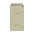 Office Filing Cabinets & Shelves | Alera 26126 15 in. x 26.5 in. x 28.37 in. Letter-Size Two-Drawer Economy Vertical File - Putty image number 0