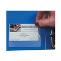 Labels | C-Line 70257 2 in. x 3.5 in. Top Load Self-Adhesive Business Card Holders - Clear (10/Pack) image number 2