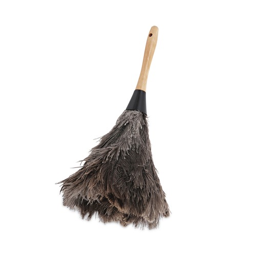  | Boardwalk BWK12GY 4 in. Handle Professional Ostrich Feather Duster image number 0