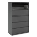  | Alera 25515 42 in. x 18.63 in. x 67.63 in. 5 Legal/Letter/A4/A5 Size Lateral File Drawers - Charcoal image number 5