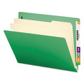 Office Jansan | Smead 26837 Colored End Tab Classification Folders with Six Fasteners - Letter, Green (10/Box) image number 0