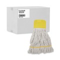 Office Jansan | Boardwalk BWK501WH 5 in. Headband Cotton/Synthetic Super Loop Wet Mop Head - Small, White (12/Carton) image number 2