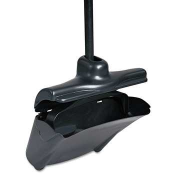 Rubbermaid Commercial Lobby Pro Plastic/Metal 12-1/2 in. Upright Dustpan with Cover - Black