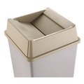 Trash & Waste Bins | Rubbermaid Commercial FG266400BEIG 20.13 in. Plastic Untouchable Square Swing Top Lid - Beige image number 4