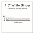 Office Jansan | Cardinal 26310 Xtralife ClearVue 3 Rings 1-1/2 in. Cap 11 in. x 8-1/2 in. Non-Stick Locking Slant-D Ring Binder - White image number 2