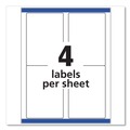 Office Jansan | Avery 08168 3.5 in. x 5 in. Shipping Labels with TrueBlock Technology - White (4/Sheet, 25 Sheets/Pack) image number 7