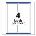 Mother’s Day Sale! Save 10% Off Select Items | Avery 08168 3.5 in. x 5 in. Shipping Labels with TrueBlock Technology - White (4/Sheet, 25 Sheets/Pack) image number 7