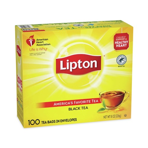 Food Service | Lipton EKT00504 Tea Bags - Black (100/Box) image number 0