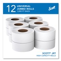 Cleaning & Janitorial Supplies | Scott 7805 Essential 3.55 in. x 1000 ft. 2-Ply Septic Safe JRT Jumbo Roll Bathroom Tissue - White (12 Rolls/Carton) image number 1