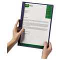Office Jansan | Durable 220328 DuraClip 30 Sheet Capacity Letter Size Vinyl Report Cover - Navy/Clear (25/Box) image number 3