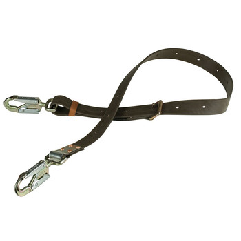 Klein Tools 7 ft. Positioning Strap with 6-1/2 in. Snap Hook - Brown