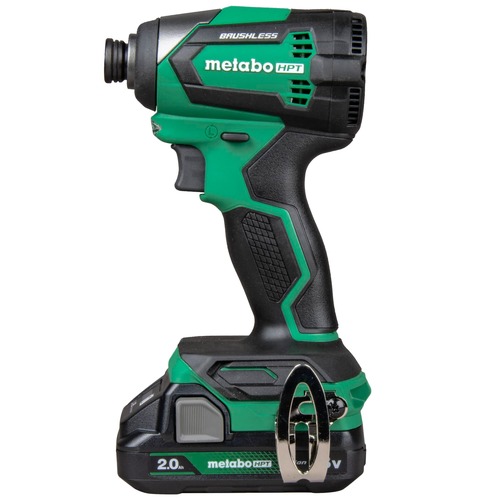 Metabo HPT 18V MultiVolt Brushless Lithium Ion Cordless Impact Driver Kit with 2 Batteries 2 Ah