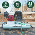 Portable Air Compressors | Metabo HPT EC2610EM 5.5 HP 8 Gallon Oil-Lube Wheelbarrow Air Compressor image number 7