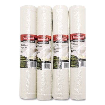 Rubbermaid Commercial Safti-Grip Latex-Free Vinyl Bath Mat 14 X 22.5 White (4/Carton)