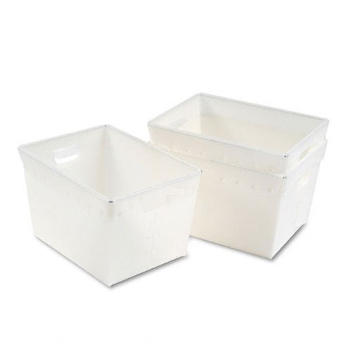 Just Launched | Mayline 90225 3-Piece/Carton 13.25 in. x 18.25 in. x 11.5 in. Mail Totes - Translucent White image number 0