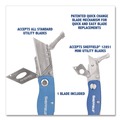Office Jansan | GreatNeck 12117 1 Standard 1 Mini Blade Folding Lock Back Utility Knife Set - Blue image number 4