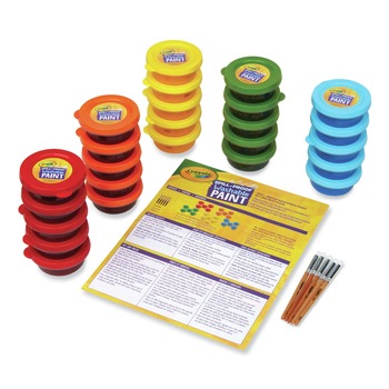 Crayola 1.4 oz Cups 5-Color Spill Proof Washable Paints