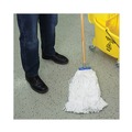 Mops | Boardwalk BWK824R 24 oz. Lie-Flat Rayon Fiber Mop Head - White (12/Carton) image number 8