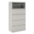  | Alera 25498 36 in. x 18.63 in. x 67.63 in. 5 Lateral File Drawer - Legal/Letter/A4/A5 Size - Light Gray image number 1