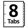 Office Jansan | Avery 23078 11 x 8.5 Write and Erase Big Tab Paper Dividers - White (8-Pieces/Set) image number 2
