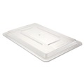 Cleaning Carts | Rubbermaid Commercial FG331000CLR 12 in. x 18 in. Food/Tote Box Lids - Clear image number 0