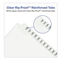 Office Jansan | Avery 01337 11 in. x 8.5 in. 25-Tab 176 to 200 Avery Style Preprinted Legal Exhibit Side Tab Index Dividers - White (1-Set) image number 5