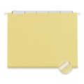 Office Jansan | Universal UNV14119EE 1/5-Cut Tab Deluxe Bright Color Tab Hanging File Folders - Letter Size, Yellow (25/Box) image number 2