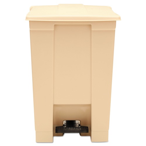 Trash Cans | Rubbermaid Commercial FG614400BEIG 12 Gallon Indoor Utility Step-On Plastic Waste Container - Beige image number 0