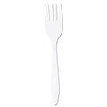  | Dart F6BW Style Setter Mediumweight Plastic Forks - White (1000/Carton) image number 0