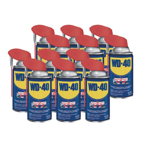 Lubricants | WD-40 WDC 490026 Smart Straw Spray Lubricant, 8 Oz Aerosol Can, 12/carton image number 0