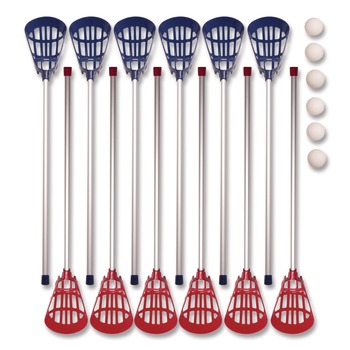 Champion Sports 6 Balls/12 Sticks Soft Lacrosse Set (1-Set)