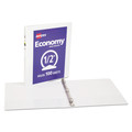 Office Jansan | Avery 05706 11 in. x 8.5 in. 3 Rings 0.5 in. Capacity Economy View Binder with Round Rings - White image number 1