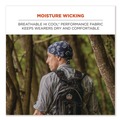 Cooling Gear | Ergodyne 12487 Chill-Its 6615 One Size Fits Most High-Performance Bandana Doo Rag with Terry Cloth Sweatband - Black image number 1