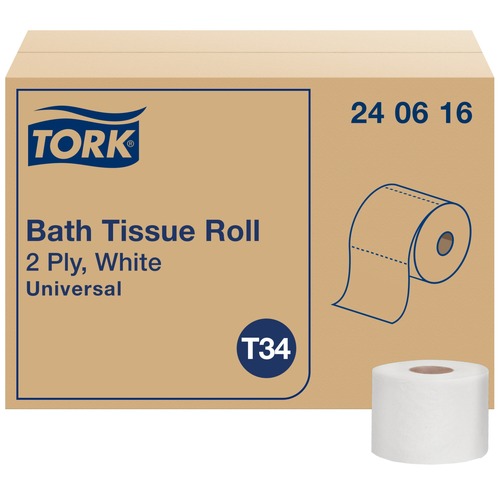 Toilet Paper | Tork 240616 2-Ply Septic Safe Bath Tissue - White (48/Carton) image number 0