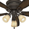 Ceiling Fans | Hunter 53356 52 in. Traditional Ambrose Bengal Ceiling Fan with Light (Onyx) image number 4