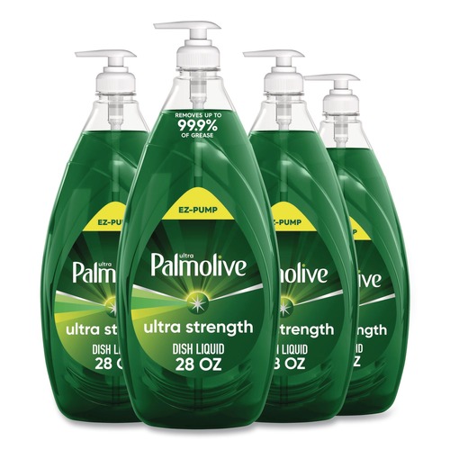 All-Purpose Cleaners | Ultra Palmolive 61054595 Ultra Strength 28 oz Dishwashing Liquid - Fresh Scent (4/Carton) image number 0