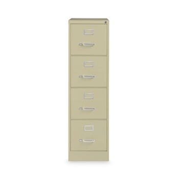 Alera 26123 15 in. x 22 in. x 52 in. Letter-Size Four-Drawer Economy Vertical File - Putty