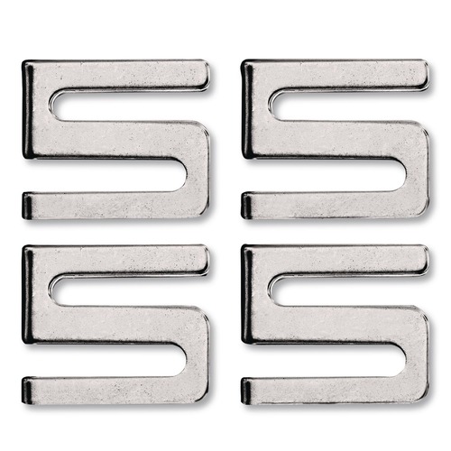  | Alera ALESW59SHSR Metal Wire Shelving S Hooks - Silver (4-Piece/Pack) image number 0