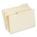 Office Jansan | Universal UNV15113EE 11-Point 1/3-Cut Top Tab Assorted-Position File Folders - Legal Size, Manila (100/Box) image number 1