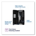 Paper Towel Holders | Tork 552528 PeakServe 14.57 in. x 3.98 in. x 28.74 in. Continuous Hand Towel Dispenser - Black (1/Carton) image number 1