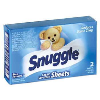 Snuggle Vend-Design Fabric Softener Sheets - Blue Sparkle (2/Box, 100 Boxes/Carton)