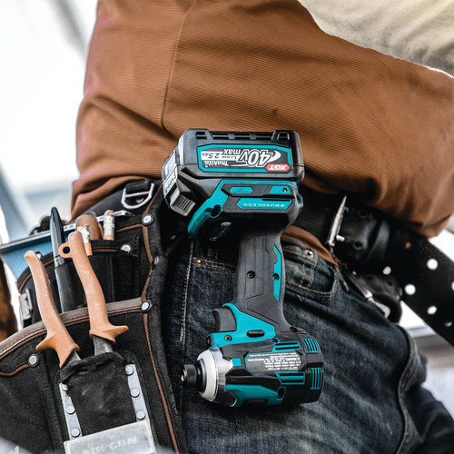Makita 40V max XGT Brushless Lithium Ion 1 2 in. Cordless Hammer Drill Driver 4 Speed Impact Driver Combo Kit 2.5 Ah