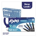 Markers | EXPO 16003A Fine Bullet Tip Wet Erase Marker - Blue (1-Dozen) image number 6