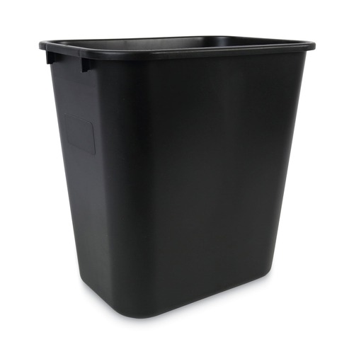 Trash & Waste Bins | Boardwalk 3485202 28 qt. Plastic Soft-Sided Wastebasket - Black image number 0