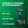 Impact Drivers | Metabo HPT WH18DEXM 18V MultiVolt Lithium-Ion Brushless Cordless Impact Driver Kit (2 Ah) image number 6