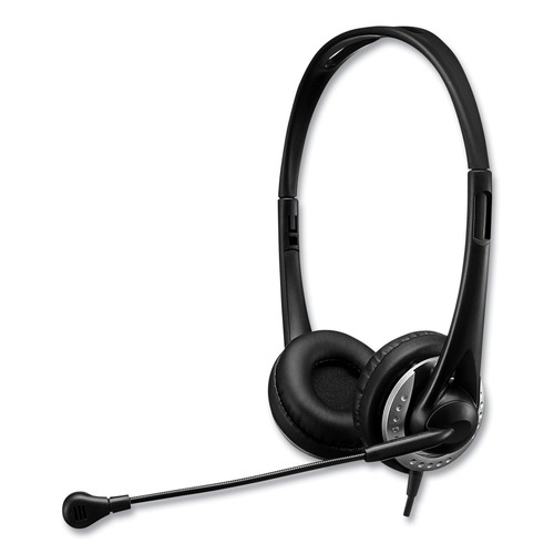 Adesso Xtream P2 Binaural Over The Head Headset with Microphone - Black